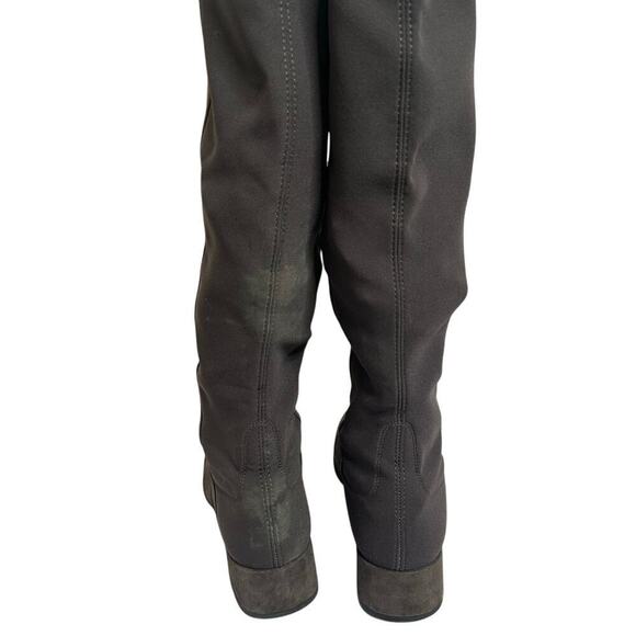 Stuart Weitzman 5050 Over-The-Knee Boots Dark Gray Size 6.5M Leather/Stretch - Picture 5 of 9